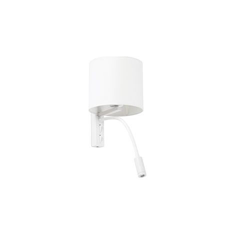 Faro Tira - Applique blanche E27 avec liseuse 3W 3000K (1/3)
