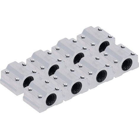 8 blocs coulissants linéaires à billes en alliage d'aluminium, faible frottement, pour imprimante 3D, CNC, lot de 8 (1/5)