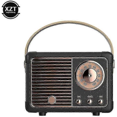 Enceinte Bluetooth portable rétro avec interface USB et radio FM vintage (1/5)