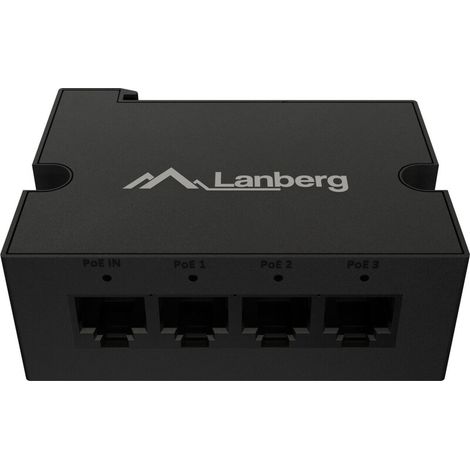 Switch Din-Fe4-At-30W 1xIn 3xOut 100MB PoE Extensor Fast Ethernet para riel DIN a 30W (1/3)
