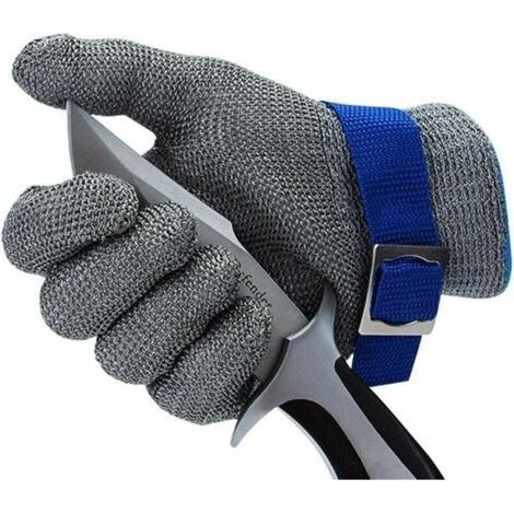 Level 9 Cut Resistant Butcher Glove - Stainless Steel Mesh with Durable, Rust-Proof Metal Wire (L) (1/5)