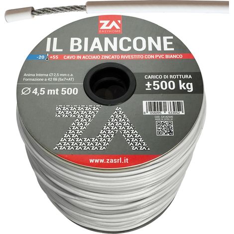 FILO STENDIBIANCHERIA BIANCONE ACC ZIN D 4,5 MM- 500,0 ml