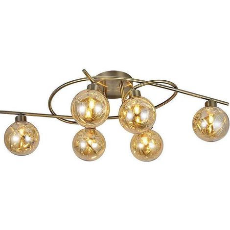 FAB 154486014 Soffitto Varanasi 6xg9 Pelle 21x65x30 Cm (1/3)