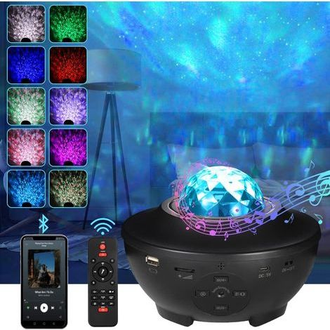 Projecteur LED - Veilleuse étoilée Ocean Wave pour scène, chambre, mariage, Noël (1/5)
