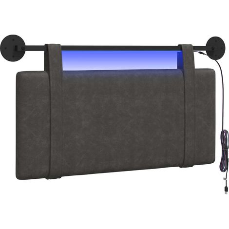 Hanging Headboard Black Antique PU vidaXL