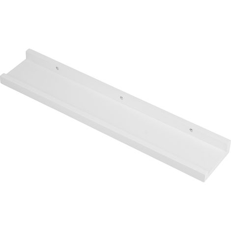 Étagère murale en pin résistant à la corrosion et à la chaleur, longue étagère flottante pour chambre, bureau, maison, blanc (1/5)