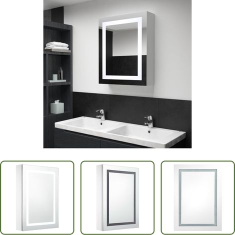 Miroir LED salle de bain -  Armoire de salle de bain à miroir LED 50x13x70 cm (1/5)