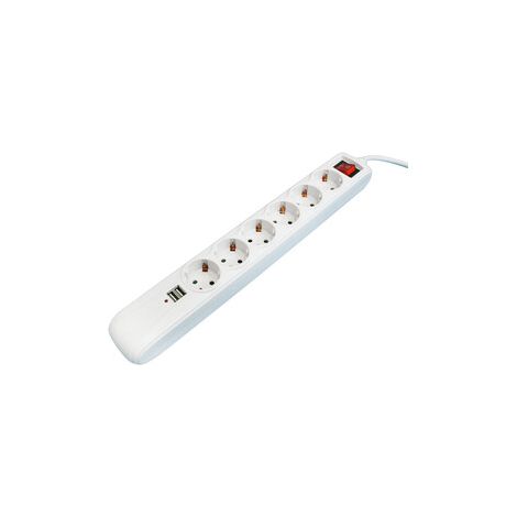Base múltiple 6 tomas con interruptor luminoso Blanco 1.5 mt  36.235 Electro DH 8430552065059 (1/3)