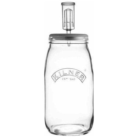 Set de fermentación Kilner 3L transparente con válvula de madera