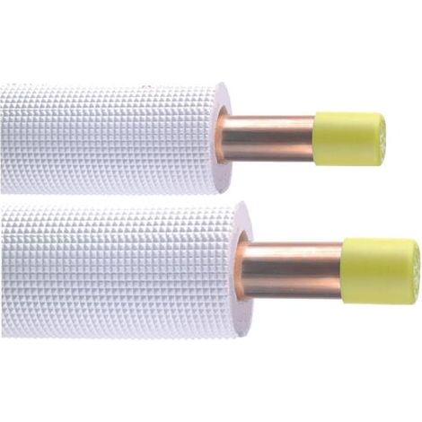 Liaison frigorifique double tube cuivre 0708 pre-isolé 3/8'-5/8'