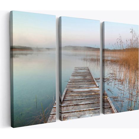 Tableau triptyque sur toile - Ponton (1/2)