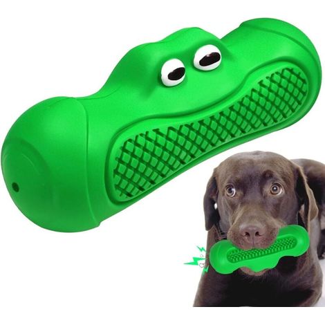 Indestructible Dog Toys for Large Dogs, Dog Chew Toys, Rubber Toothbrush Toys for Medium and Large Pets (Green) MUMU (1/4)