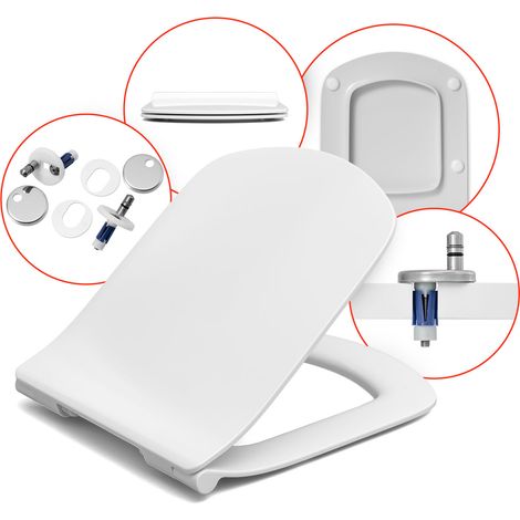 Abattant WC pour DEANTE ANEMON – frein de chute, déclipsable, duroplast rigide (1/5)
