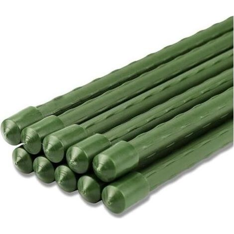 Lot de 10 tuteurs en acier 60cm φ8mm – Résistants aux UV et produits chimiques – Surface striée pour meilleure adhérence (1/4)