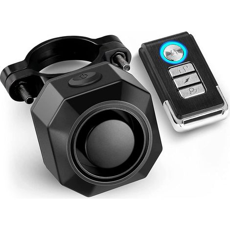 Alarme de vélo rechargeable par USB avec télécommande, puissante alarme antivol sans fil de 110 dB avec capteur de mouvement et de vibration.