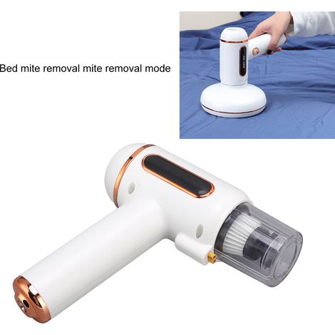 Aspirateur domestique 3 en 1 pour éliminer les acariens et les odeurs, modèle blanc rechargeable par USB. (1/5)
