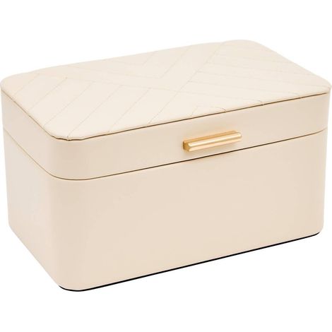 Boîte à bijoux de voyage Natty rectangulaire 13x20cm blanc - Atmosphera créateur d'intérieur (1/5)