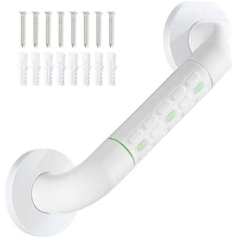 Toilet Grab Bar, Bathroom Grab Bars with Anti-Slip Surface, Stainless Steel Handle, Shower Grab Bar with Illuminated Rings - with Cover Flange, 30 CM Modunful (1/4)