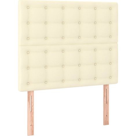 Maison Exclusive - Cabecero de cama color crema 100x5x118/128 cm (1/5)