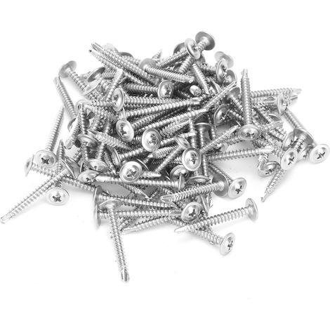 500-teiliges Set selbstbohrender Holzschrauben aus Edelstahl 410, M4,2 x 38 mm, Kreuzschlitzschrauben, rost- und korrosionsbeständig (1/5)