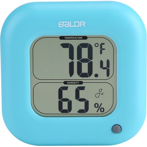 BALDR Mini Digital Thermometer Hygrometer Indoor Room Humidity Temperature Display Blue