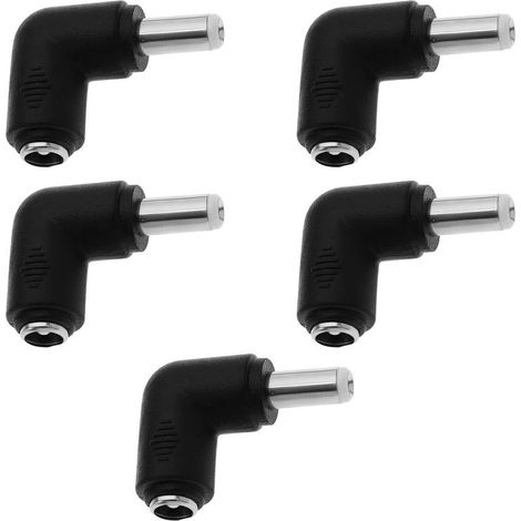 Adaptateur de Connecteur d'alimentation DC 90 Degrés à Angle Droit Prise Mâle vers Prise Femelle Convertisseur de Coupleur pour Caméra de Vidéosurveillance Ordinateur Portable (1/5)