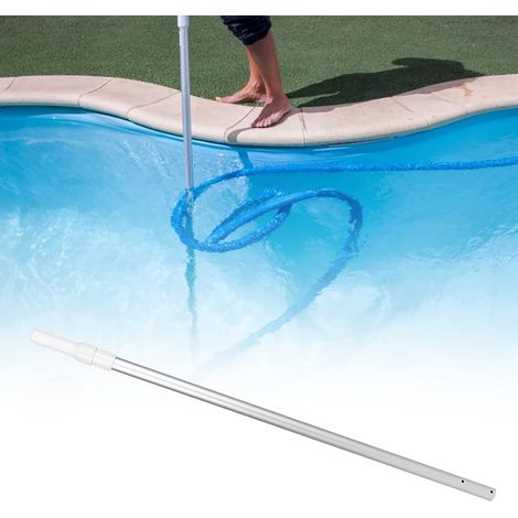 Poteau Télescopique de Piscine, Tige Réglable en Alliage d'aluminium, Conception Ergonomique, Outil d'entretien Piscine Polyvalent pour Piscines 44,6 Pouces à 78,7 - (1/5)