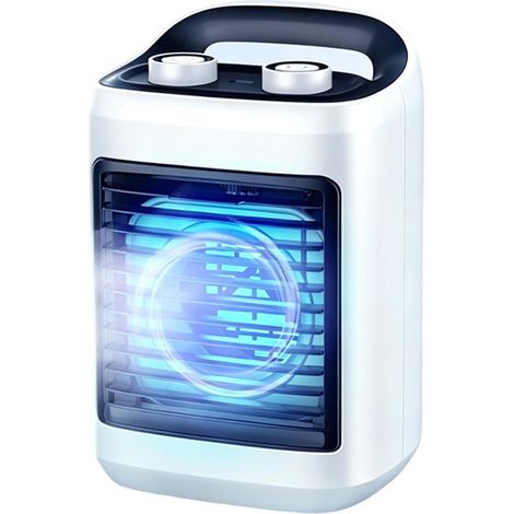 Mini Climatiseur D'Air Portatif - USB rechargeable à grand angle 6 vitesses et fonctionnement silencieux - Petit Climatiseur De Bureau,Adapté Pour Chambre, Salon, Cuisine, Bureau Et Dortoir (1/5)