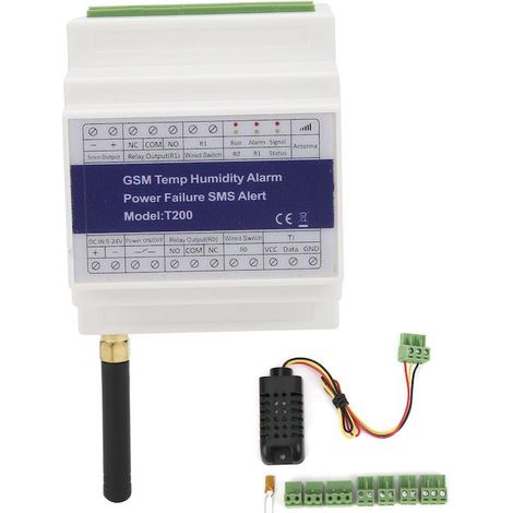 Système d'alarme GSM pour la température, l'humidité et la consommation d'énergie dans les serres maraîchères, avec surveillance par SMS. (1/5)