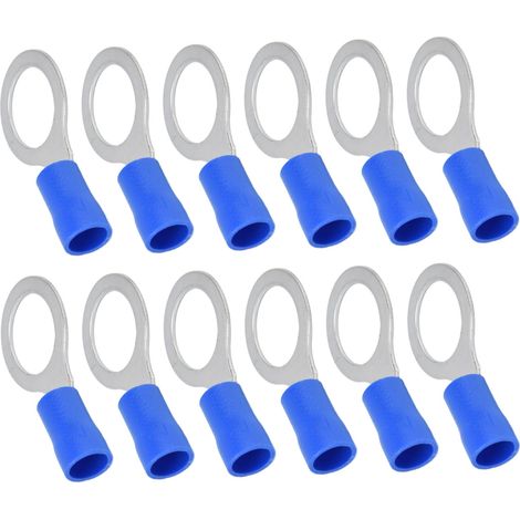 Connecteurs électriques RV5.5-12, cosses annelées pré-isolées en cuivre, pour fil AWG 10-12, lot de 50 pièces, sertissage fiable. (1/5)