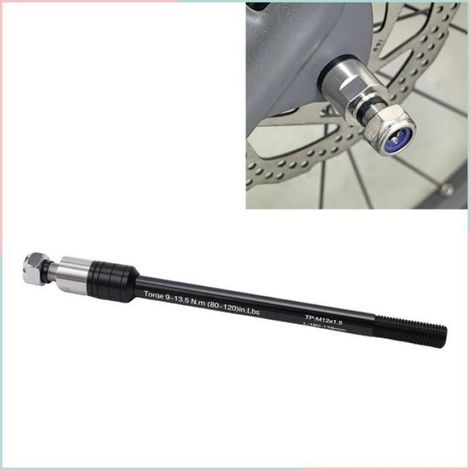 Adaptateur d'essieu traversant de remorque de vélo M12 à dégagement rapide, en aluminium, pour fixation sport chaîne (1/5)