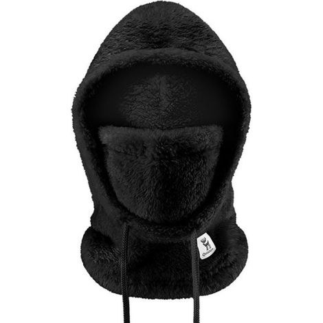 Cagoule Hiver - Triple Isolation Polaire Douce 100 % Polyester - Pour Ski et Activités Extérieures - Taille L - Noir (1/4)