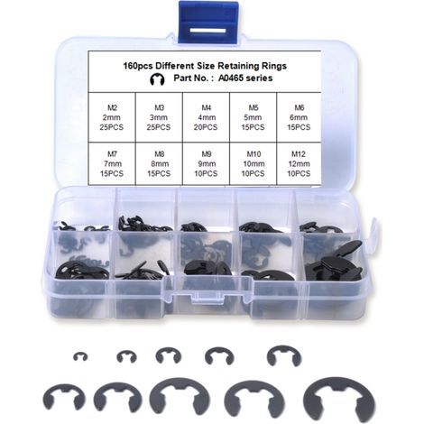 Anneau de retenue de Circlip de rondelle de Clip en métal E Durable Portable externe (1/5)