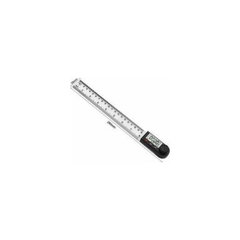 Règle d'angle numérique, pied à coulisse, longueur 200 mm, mesure d'angle en acier inoxydable, avec verrouillage/tour, zéro et grand écran LCD, pour menuiserie/construction (1/4)