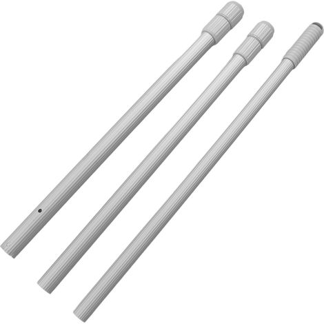 Perche télescopique en aluminium pour piscine, 192 cm, manche de nettoyage renforcé pour épuisette (1/5)