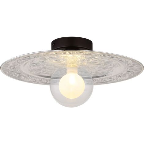 Globo - plafoniera - RIGA - argento - metallo - Ø 33cm - G9 -