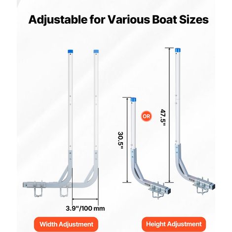 Guide de Remorque de Bateau Réglable en Hauteur 775 mm/1205 mm (1/5)