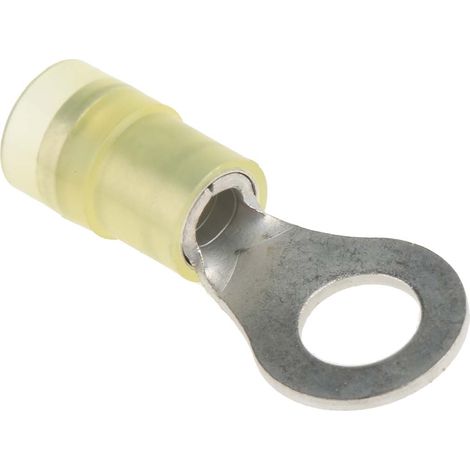 Cosses à œillet RS PRO, Isolé, Jaune, 6mm², M6 (1/4), 12mm (1/3)