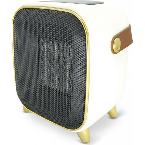 BLANC OU VERT 0.85 Venteo - chauffage d'appoint rétro 1000W radiateur électrique d'appoint avec thermostat réglable et écran digital