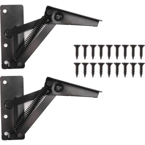 Charnière De Banquette à 80 Degrés, Charnière De Support Pliable en Acier Laminé à Froid, Charnières à Ressort en Forme De Pont Robuste, Support De Levage pour Portes D'armoire, Lit, Canapé (1/5)