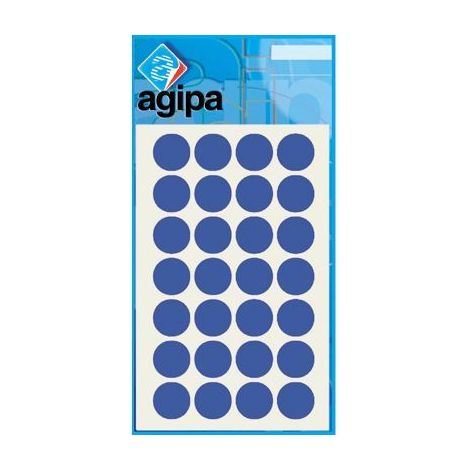 Disques adhésifs 15 mm bleu - sac de 168 - AGIPA - Étui de 168 pastilles adhésives