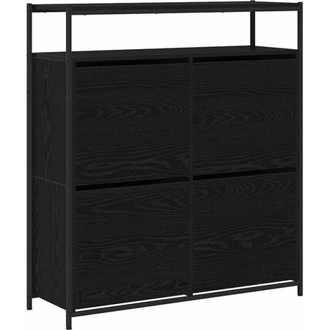 Meuble à chaussures avec étagères, chêne noir, 100 x 34 x 112 cm (1/5)