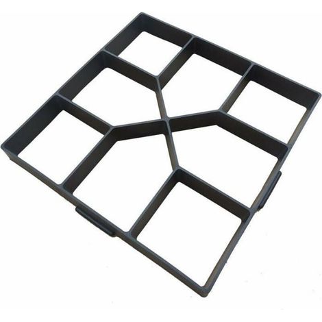 Moule à Pavage Plastique 40 x 40 cm pour Garden Terrasse Allée Patio Jardin Trottoirs Chemin de Pavage en Ciment Béton Moule à Pavé (1/4)