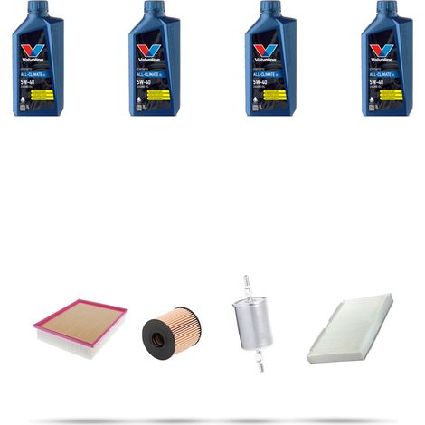 Kit tagliando 4 FILTRI e 4L OLIO compatibile con Peugeot 307 2.0 16V 103kw dal 2005 (1/5)