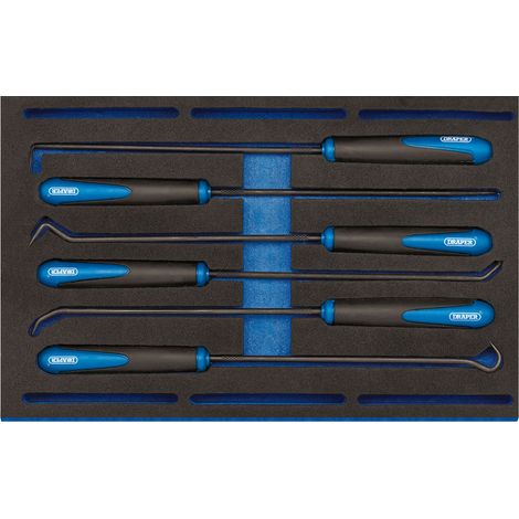 Draper Expert 6-Piece Long Reach Hook and Pick Set with 1/4 Drawer EVA Insert Tray (1/5)