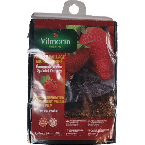 Maille rembourre de plastique micropor pour les cultures 1,40 m x 10 m - fraises spciales - Weeds et sauve de l'eau (1/4)