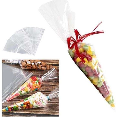 Cônes de cellophane (paquet de 100) - Sachets de cellophane - Cônes de cellophane (1/4)