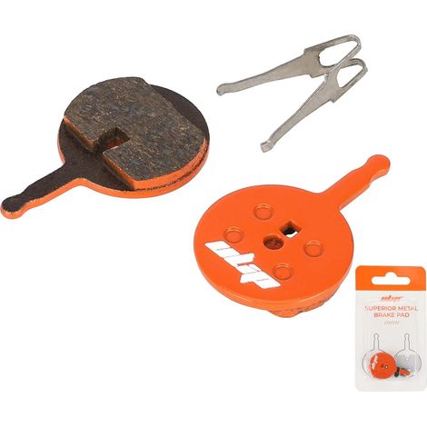 Ulip Orange 6-Loch Multi-Metall-Bremsbeläge für Mountainbikes und Fahrräder - Scheibenbremsbeläge aus Harz