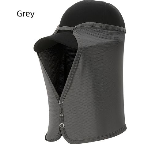 1 pièce Masque de randonnée extérieur pour protection solaire, Alpinisme, Cyclisme, Pêche, Protection contre les moustiques, Chapeau d'été et de printemps à bord, Unisexe, Gris (1/5)