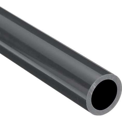 Tuyau en PVC - 15,4 x 20 x 350 mm (DI x DE x L) - Rond - Plastique rigide - Résistant aux impacts - pour tuyau de drainage, manchon de câble (Gris clair) (1/5)